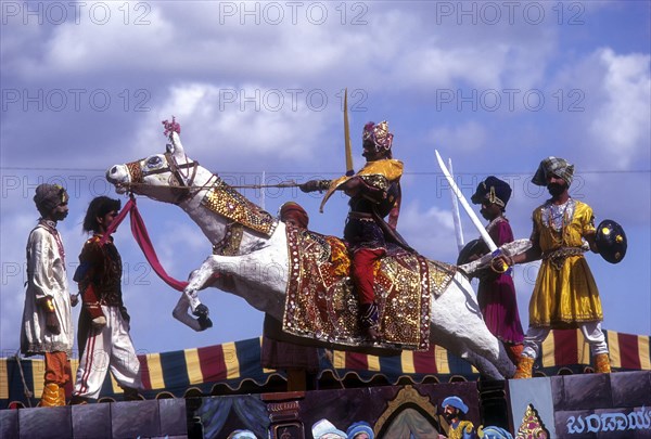 Dussera procession during Navarathri festival at Mysuru