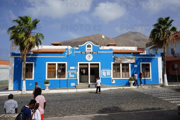 Blue Municipality Building