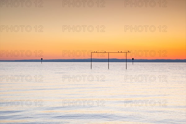 View from Arbon over Lake Constance at sunrise