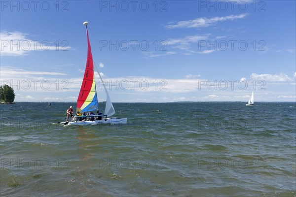 Sailing boats on the Saint Lawrence River