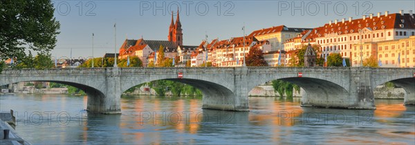 View of the old town of Basel with the Basel Cathedral