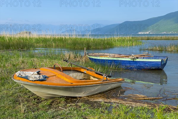 Fishing boats on the lakeshore