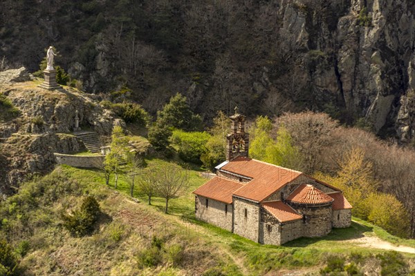 Notre-Dame-D'Estours chapel in the Gorges of Seuges river