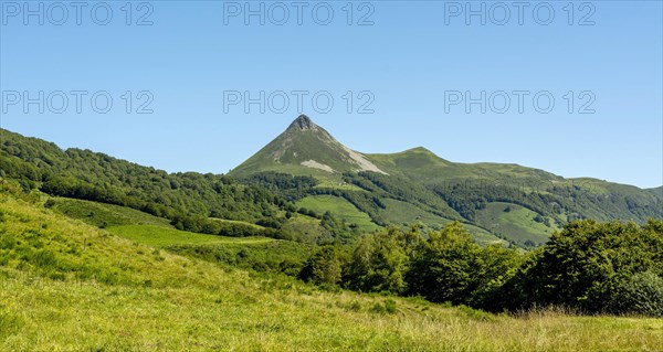 Le Puy Griou mountain in the Auvergne volcanoes regional natural park
