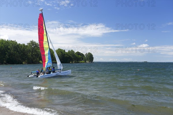 Sailing boats on the Saint Lawrence River