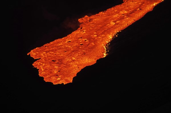 Lava flow downhill