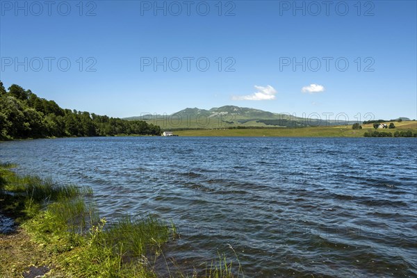 View on Chauvet lake and Sancy Massif