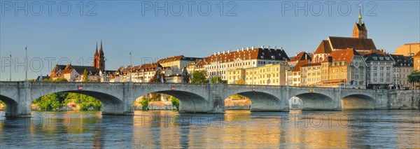 View of the old town of Basel with the Basel Cathedral