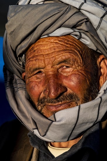 Friendly old Hazara man