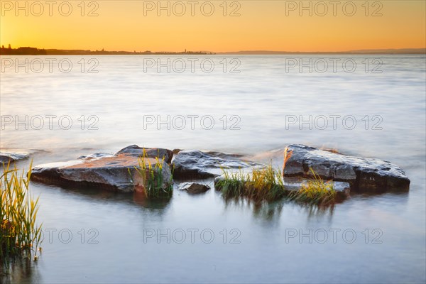 Evening view from Arbon across Lake Constance to Romanshorn