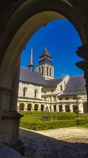 Grand moutier cloister of The Royal Abbey of Fontevraud Abbey