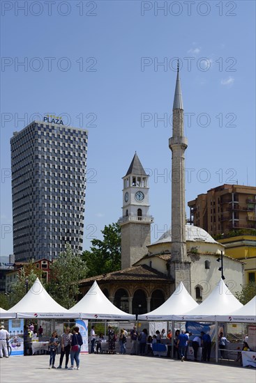 Skanderbeg Square with TID Tower Hotel Plaza