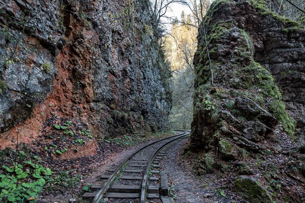 Railroad in Guam gorge