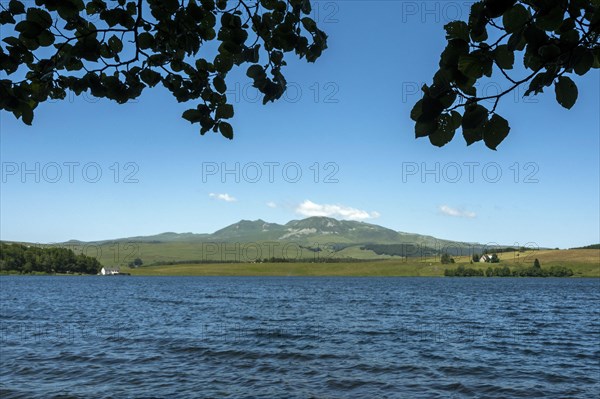 View on Chauvet lake and Sancy Massif