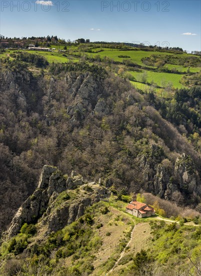 Notre-Dame-D'Estours chapel in the Gorges of Seuges river