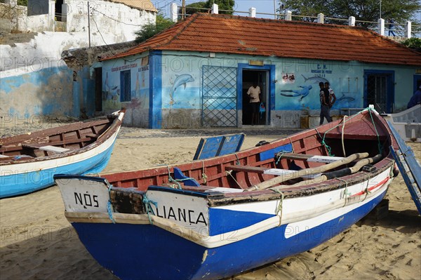 Fishing boat on the beach ofTarrafal