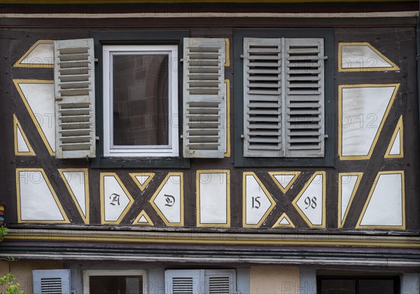 Half-timbered house from 1598 in the old town of Ladenburg