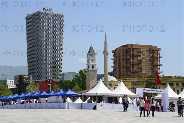 Skanderbeg Square with TID Tower Hotel Plaza