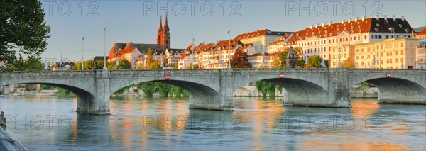 View of the old town of Basel with the Basel Cathedral