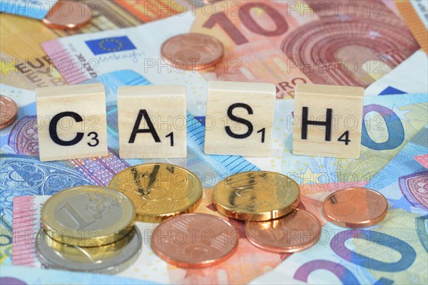 Symbol photo Economic term Cash