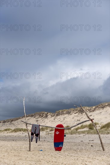 Surfboard and wetsuit