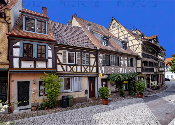 Half-timbered houses in the old town of Ladenburg