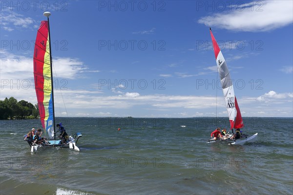 Sailing boats on the Saint Lawrence River