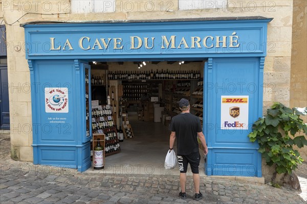 View into a wine shop