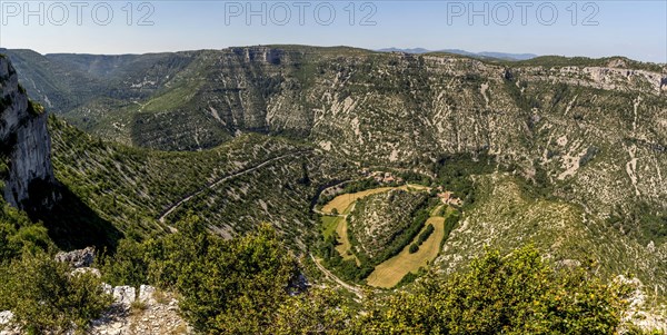 Looking down into the Gorges de la Vis at the Cirque de Navacelles