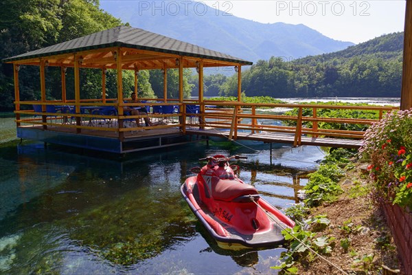 Pavilion in the river Bistrica