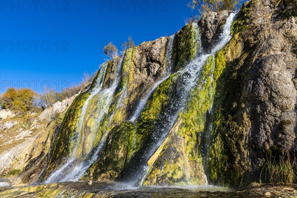 Waterfall at a overflow of the lower lake