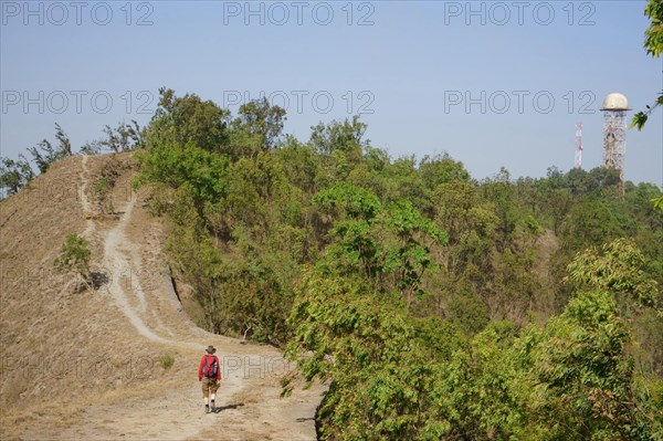 Hiker on trail