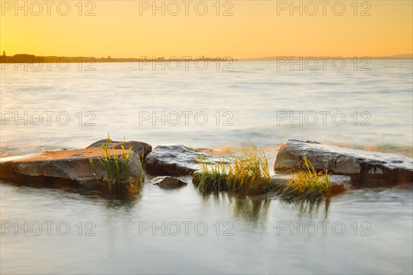 Evening view from Arbon across Lake Constance to Romanshorn