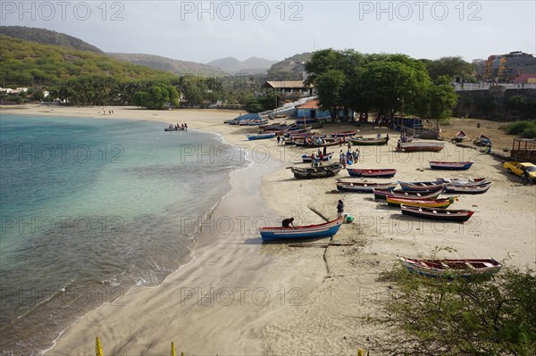 Fishing boats on the beach of Tarrafal
