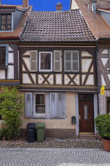 Half-timbered house from 1598 in the old town of Ladenburg