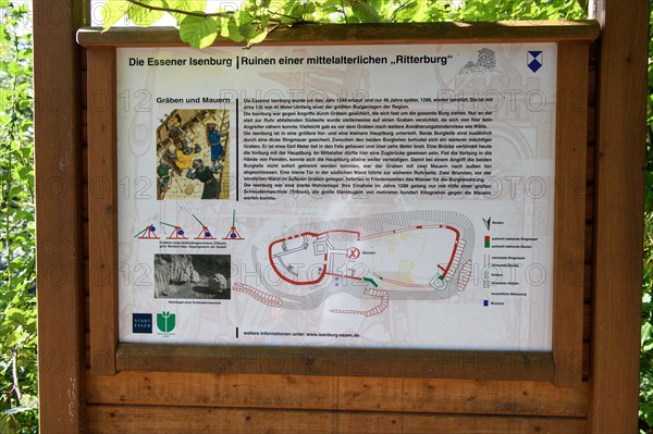 Tourist information board of Ruin Isenburg