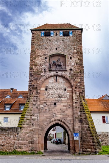 St. Martin's Gate with depiction of St. Martin sharing his coat on a horse