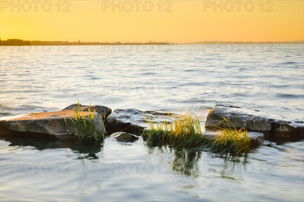 Evening view from Arbon across Lake Constance to Romanshorn