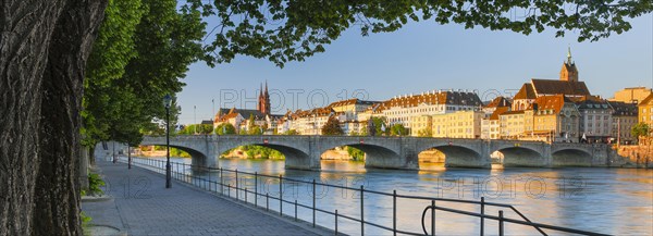 View of the old town of Basel with the Basel Cathedral