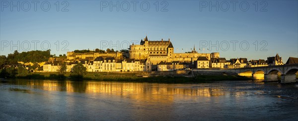 Renaissance castle of Amboise at sunset
