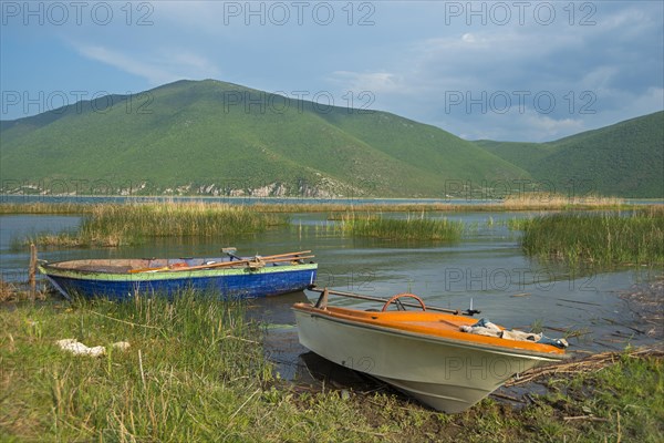 Fishing boats on the lakeshore