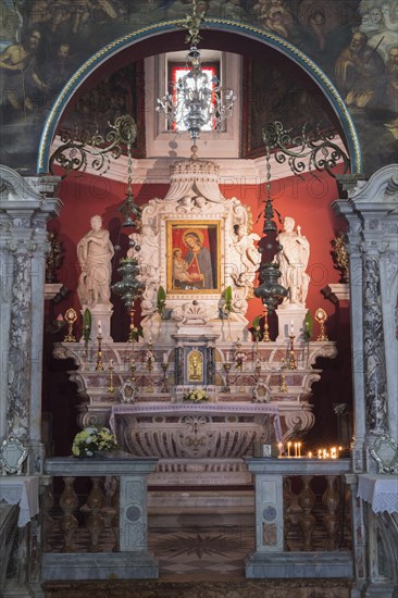 Church on the artificial island of Our Lady of the Rocks