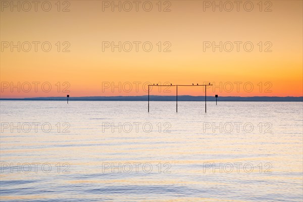 View from Arbon over Lake Constance at sunrise