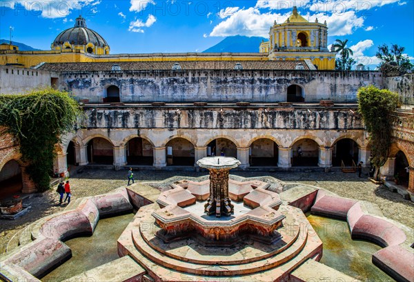 Massive fountain and cloister