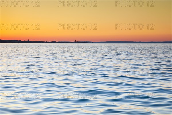 Evening view from Arbon across Lake Constance to Romanshorn