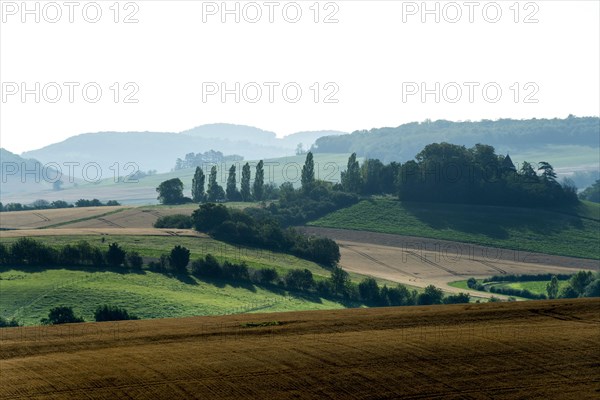 View of the Auvergne Tuscany located in the central part of the Limagne plain