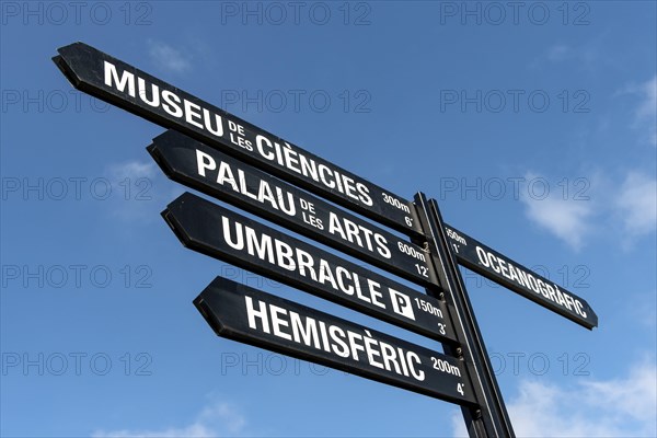 Signpost at City of Arts and Sciences