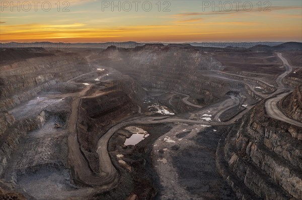 The Cerro Colorado opencast mine at dawn