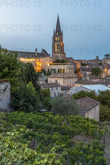 Old town and rock church