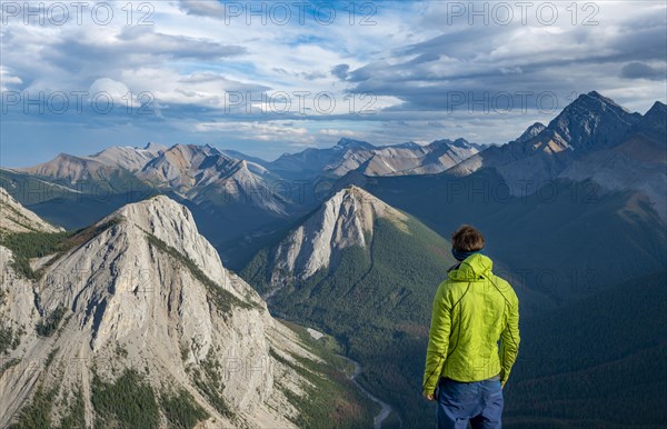 Hiker looking into the distance